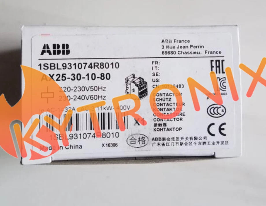 1PCS ABB Contactor AX25-30-10-80 220-230V50Hz/230-240V60Hz