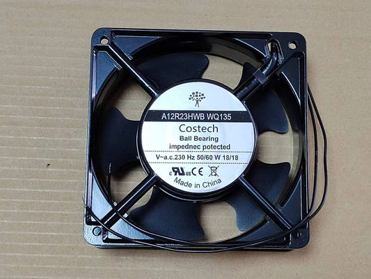 Costech Fan A12R23HWB WQ135 AC230V 12038 12CM 2 wire aluminum frame fan - COSTECH