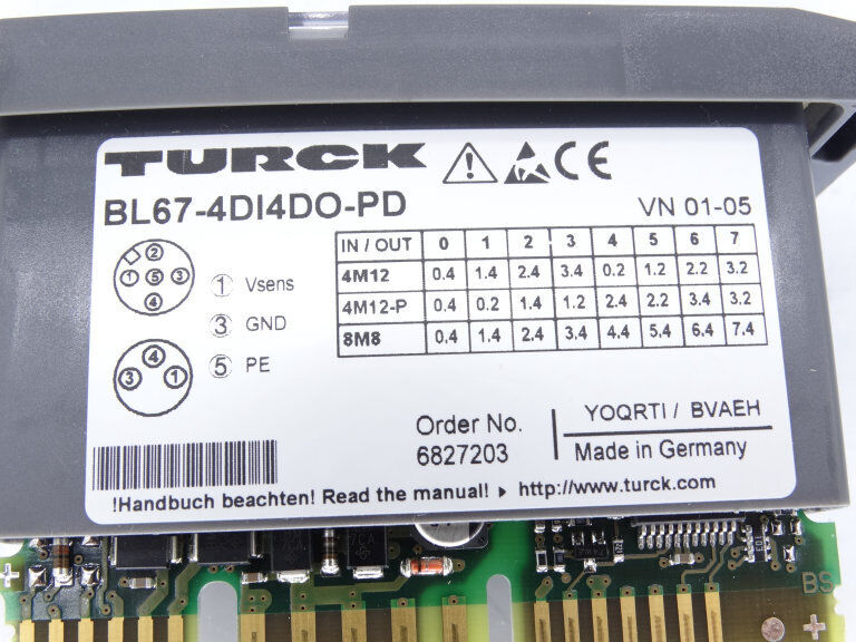 TURCK BL67-4DI4DO-PD PLC MODULE - TURCK