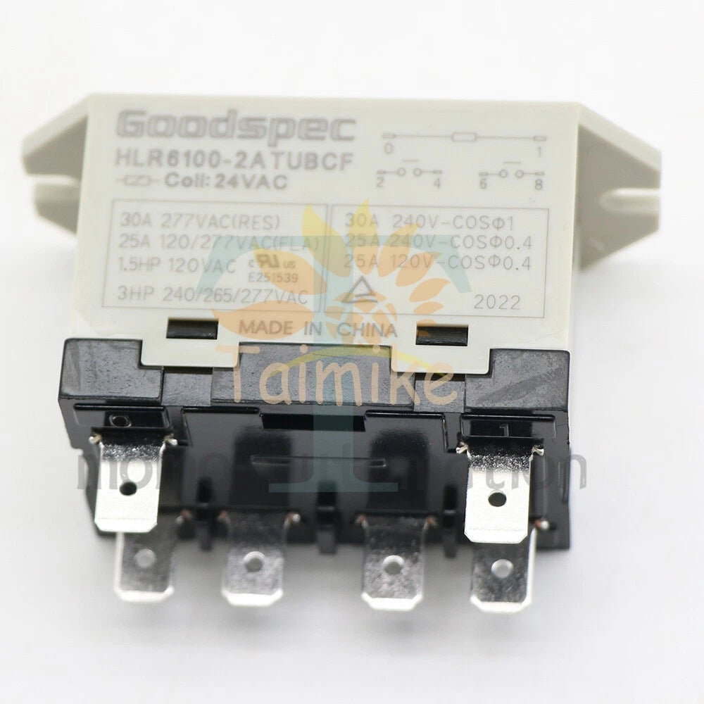 Goodspec HLR6100-2ATUBCF 24VAC Compressor Relay 6Pins 1PCS #un