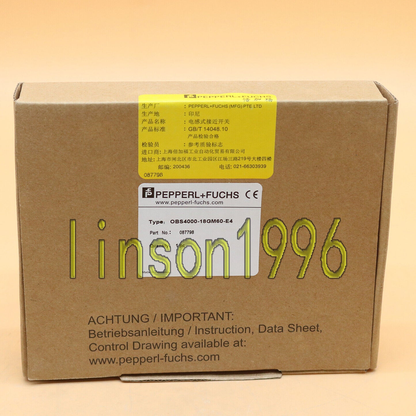 OBS4000-18GM60-E4 Inductive Sensor - PEPPERL+FUCHS