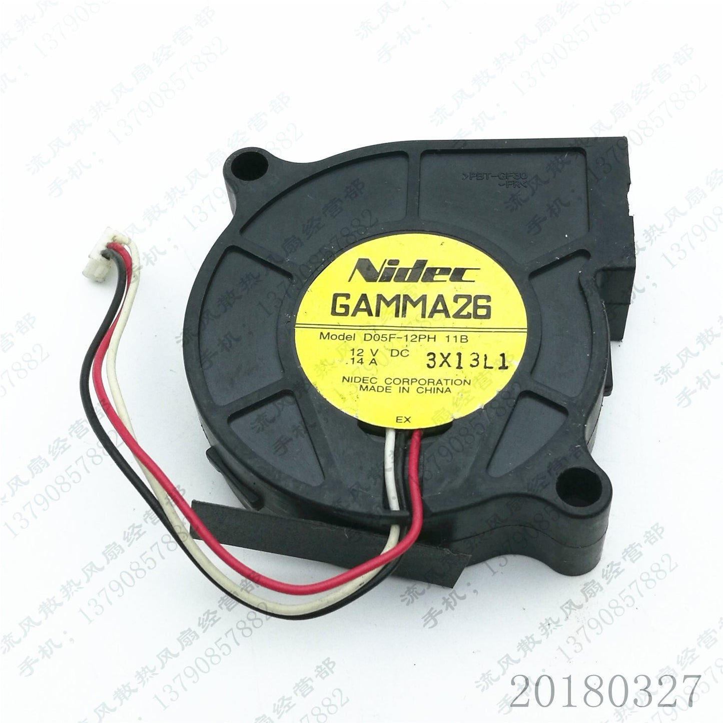 NIDEC D05F-12PH 11B 5015 DC12V 0.14A 5CM 3-Pin Silent Cooling Fan