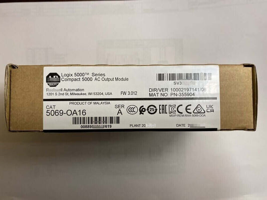 New Factory Sealed Logix 5000 AC Output Module AB 5069-OA16 - LOGIX