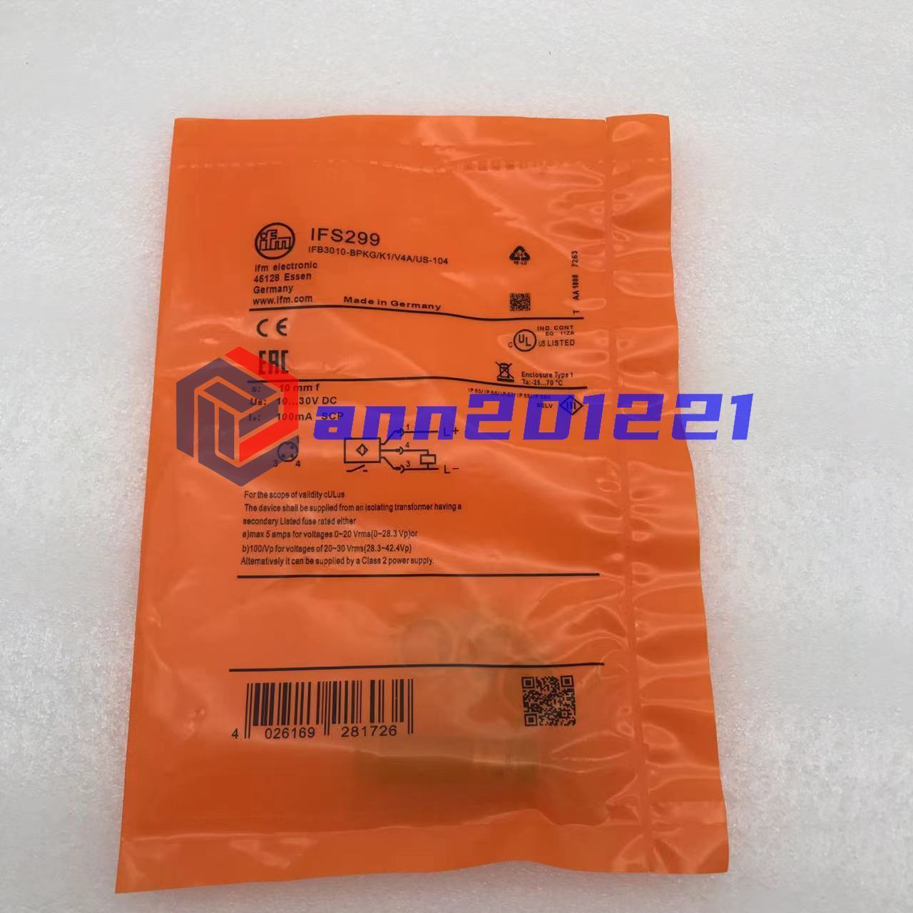 IFM Proximity Switch IFS299 - KOEED