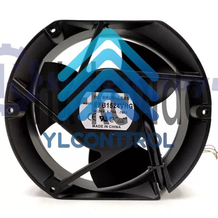 1Pcs Delta EFB1524VHG 24V 1.70A 17CM 2-wire inverter Gale volume fan