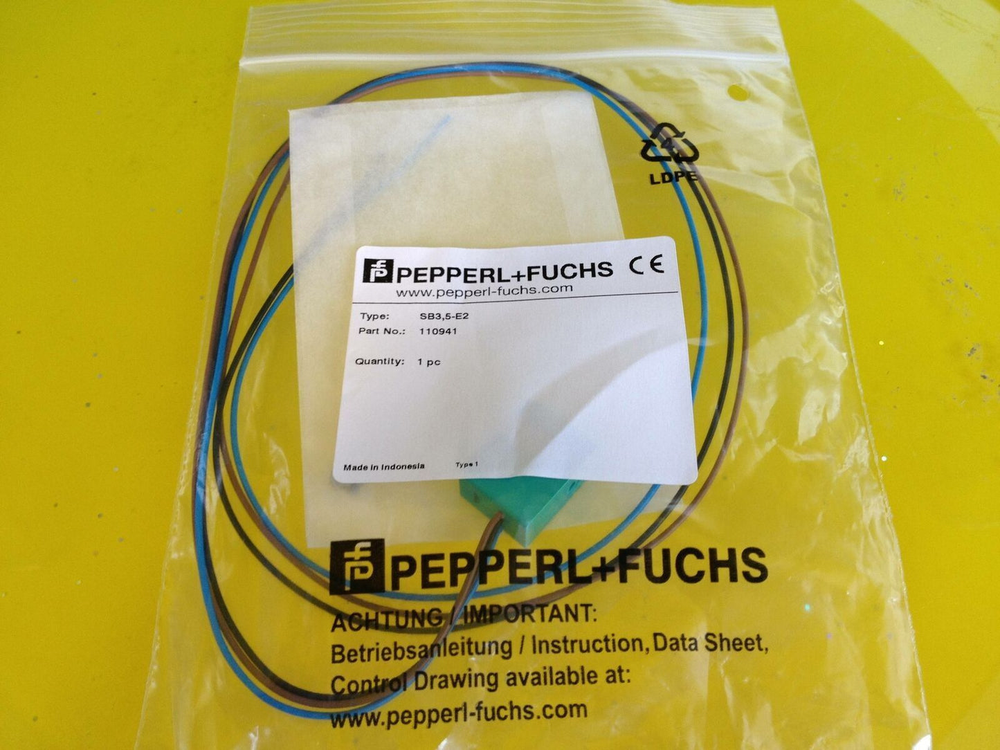 ONE PEPPERL+FUCHS P+F SB3,5-E2 Sensor - PEPPERL+FUCHS