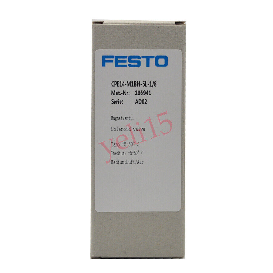 1PC FESTO Solenoid Valve CPE14-M1BH-5L-1/8 196941 | Industrial Automation Solutions | FESTO Quality Flow Control - FESTO