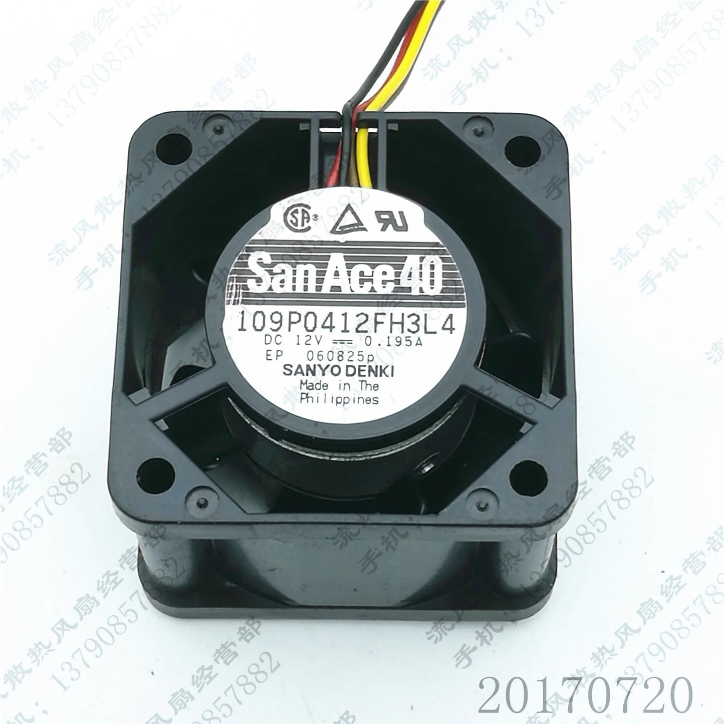 Sanyo 109P0412FH3L4 4028 DC12V 0.195A 4CM 4-Wire Server Cooling Fan