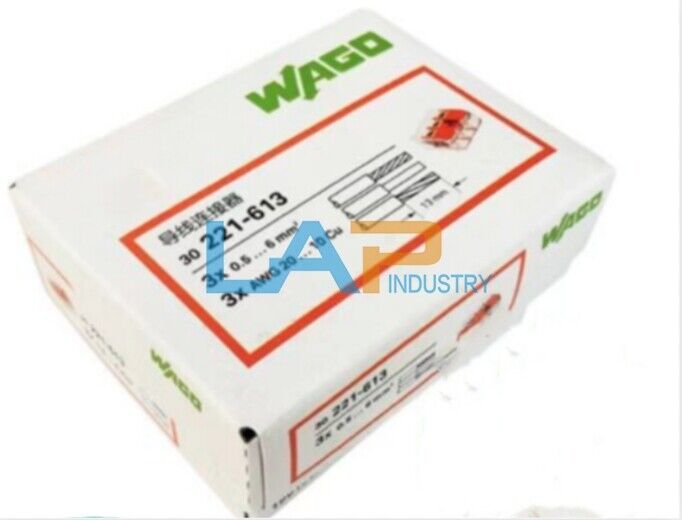 30pcs WAGO Terminal Block 221-613 Connectors in 1 Box - WAGO