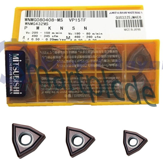 10pcs/box Mitsubishi WNMG080408-MS VP15TF WNMG432M Carbide Inserts Free Shipping