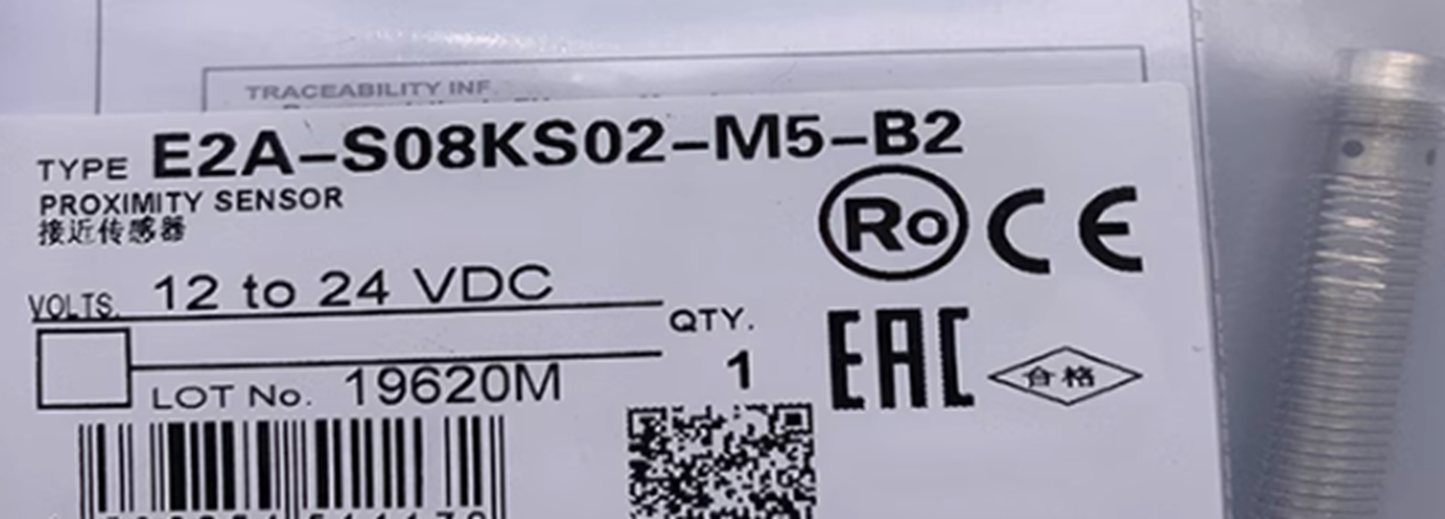 OMRON E2A-S08KS02-M5-B2 Proximity Switch Sensor | Distance Sensor | 10 cm / 16 in | 24 V DC | Surface Mount | IP67 | -40°C to 125°C | OMRON Proximity Switch - OMRON
