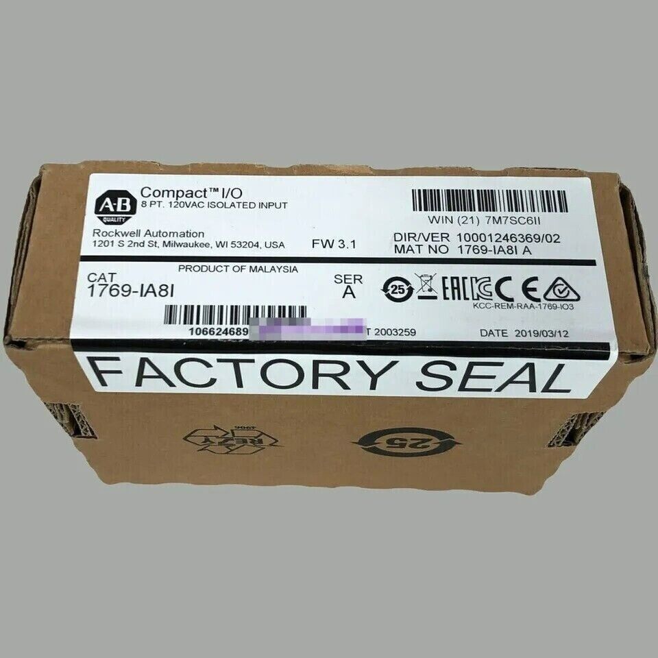 New Factory Sealed AB 1769-IA8I CompactLogix 120VAC Isolated Input - COMPACTLOGIX