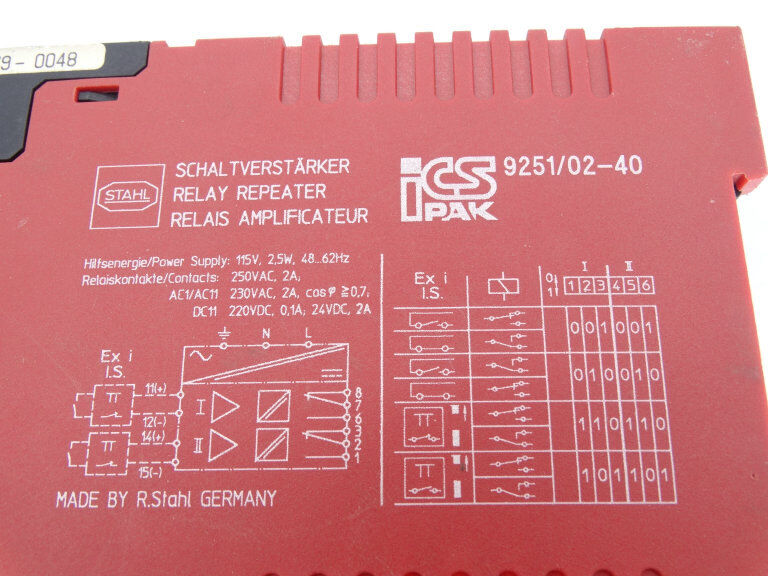 STAHL 9251/02-40 Relay Component for Enhanced Functionality - STAHL