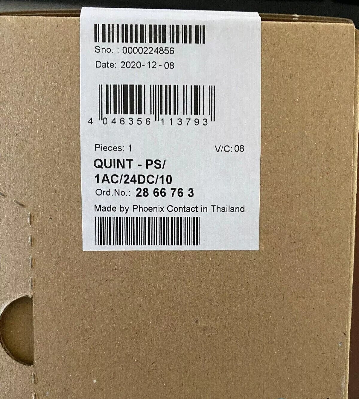 PHOENIX Contact 2866763 QUINT-PS/1AC/24DC/10 Power Supply