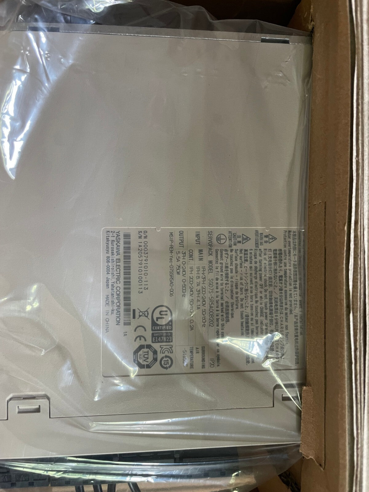 1PC YASKAWA SGD7S-5R5A00B202 SERVO DRIVER SGD7S5R5A00B202