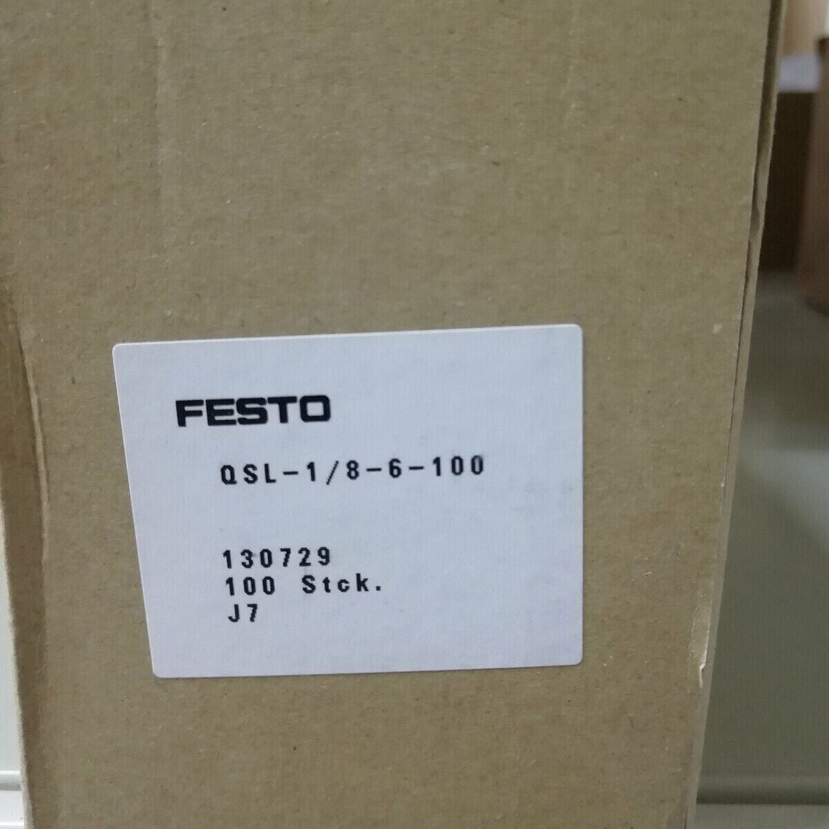 10-PC FESTO Connector QSL-1/8-6-100 - 100mm 130729 - FESTO