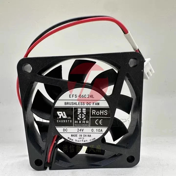 HXRR EFS-06C24L DC24V 0.10A 60*15MM 2-Pin Inverter Cooling Fan