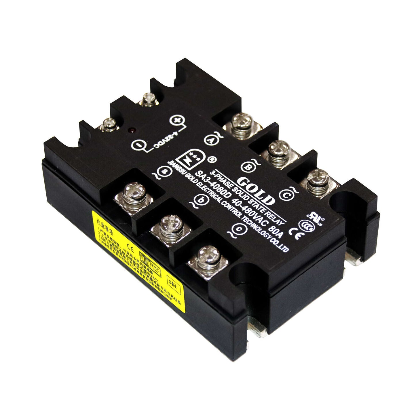 NEW GOLD SA3-4080D AC Solid State Relay 3Phase 80A 3-32VDC - GOLD