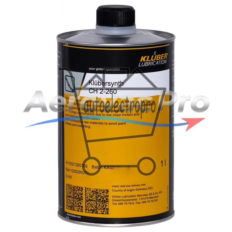 1Pcs KLUBER Lubrication Klubersynth CH 2-260 1L ( 1000ml) SAFE RELIABLE