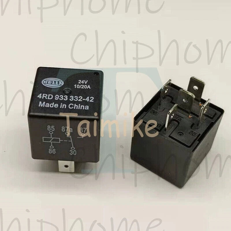 10Pcs HELLA 4RD933332-42 24VDC 10/20A Automotive Relay 5Pins