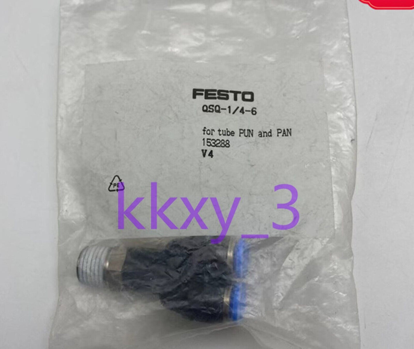 FESTO QSQ-1/4-6 Hollow Composite Gas Distributor - FESTO
