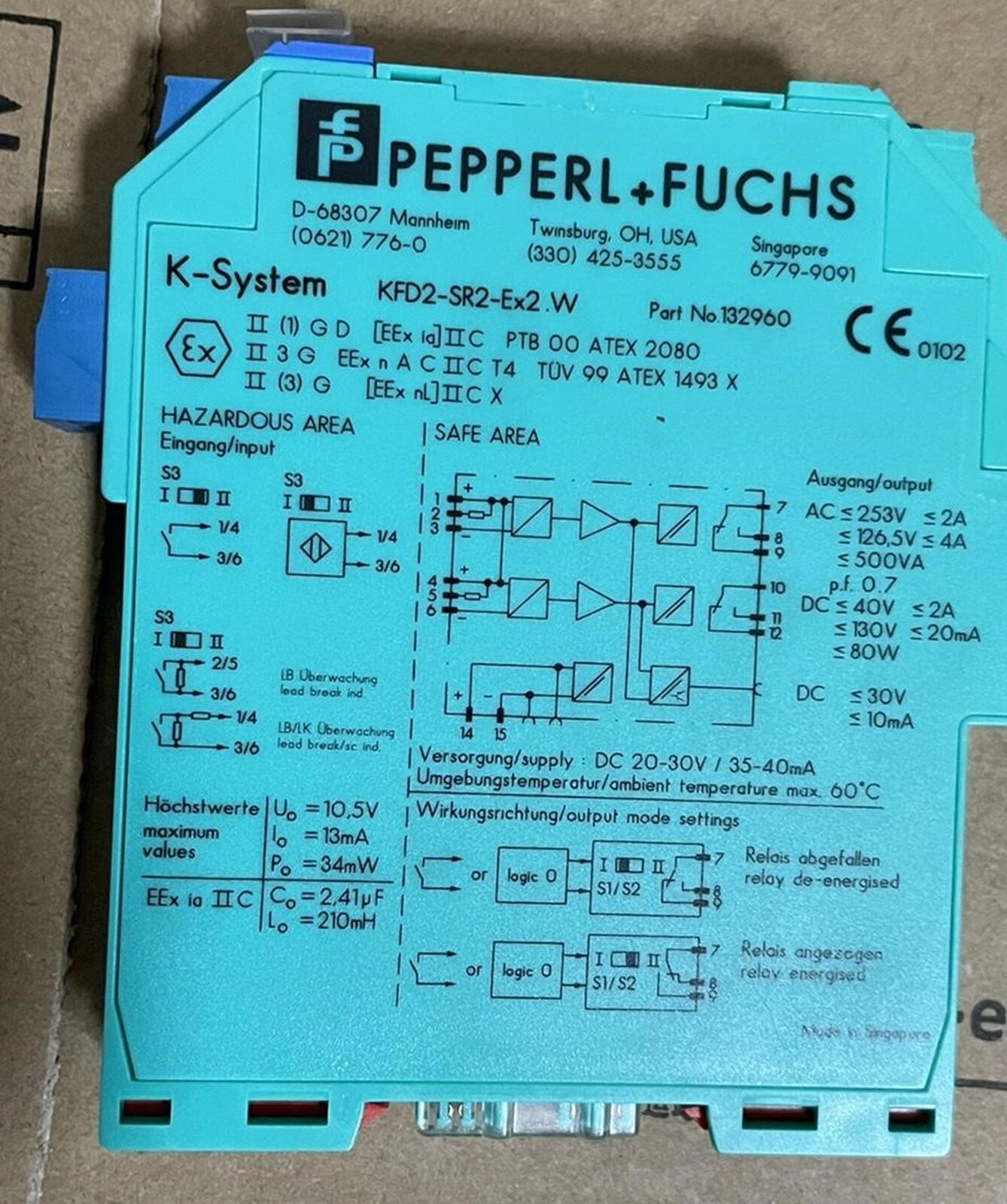 KFD2-SR2-EX2 Amplifier - PEPPERL + FUCHS