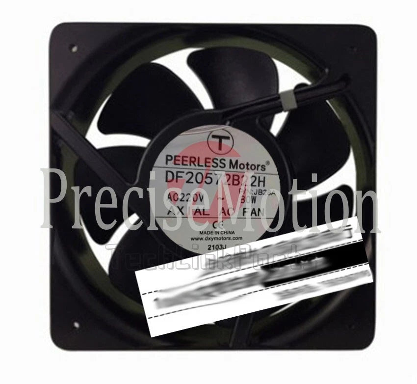 PEERLESS Motors 20CM DF20572B22H 220V Axial Flow Cabinet Cooling Fan
