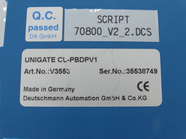 DEUTSCHMANN Automation CL-PBDPV1 PLC Module with 12V DC, 1.25 A max current, IP67 rated, Modular design - DEUTSCHMANN