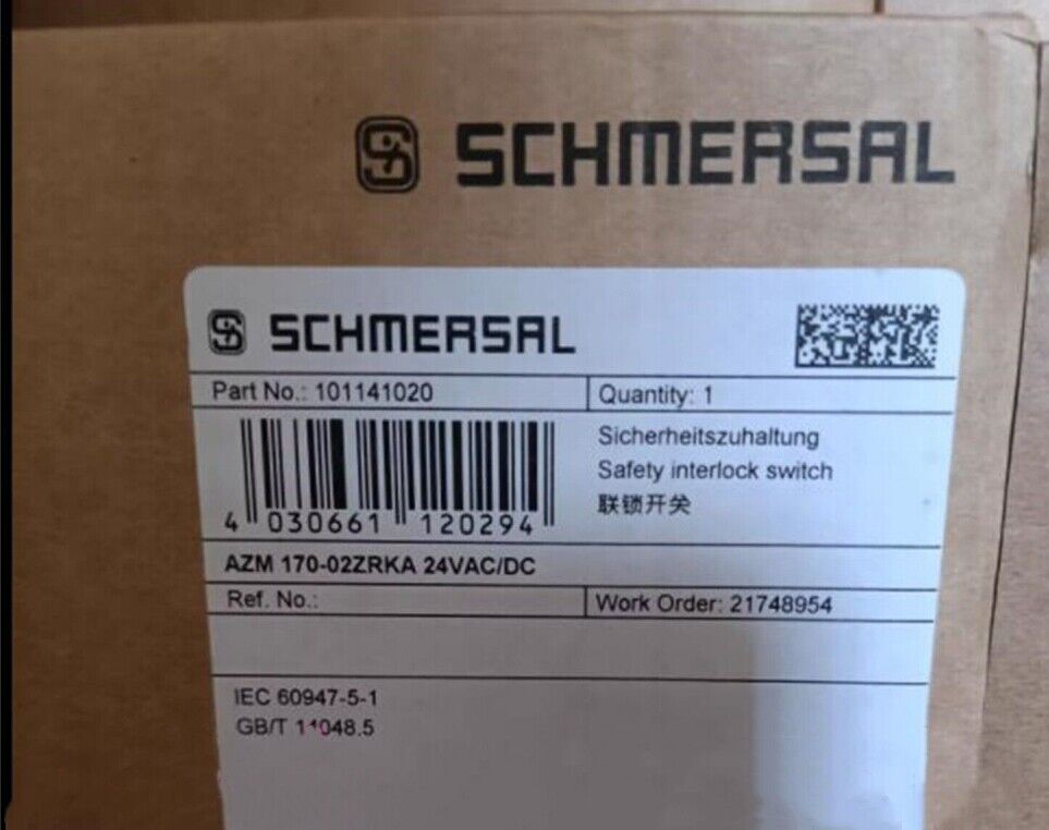 New SCHMERSAL Safety Switch AZM170-02ZRKA 24VAC/DC - SCHMERSAL