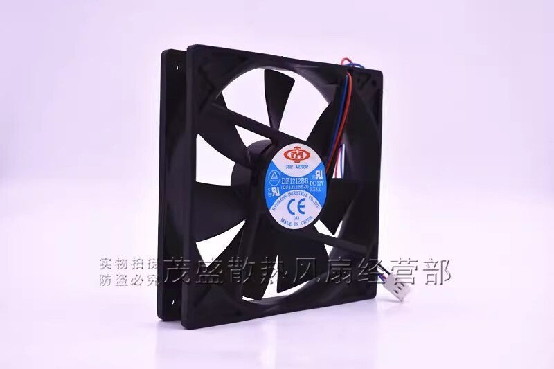 1PCS DF1212BB 12025 DC12V 0.38A 12CM Triple Pin Dual Ball Cooling Fan