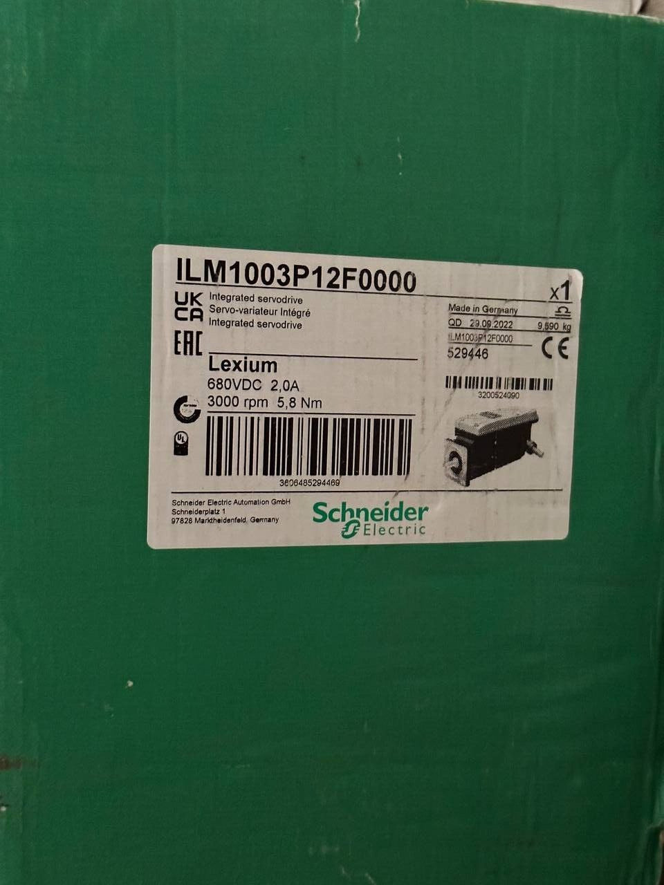 Schneider Electric Lexium ILM1003P12F0000 Integrated Servodrive Motor - KOEED