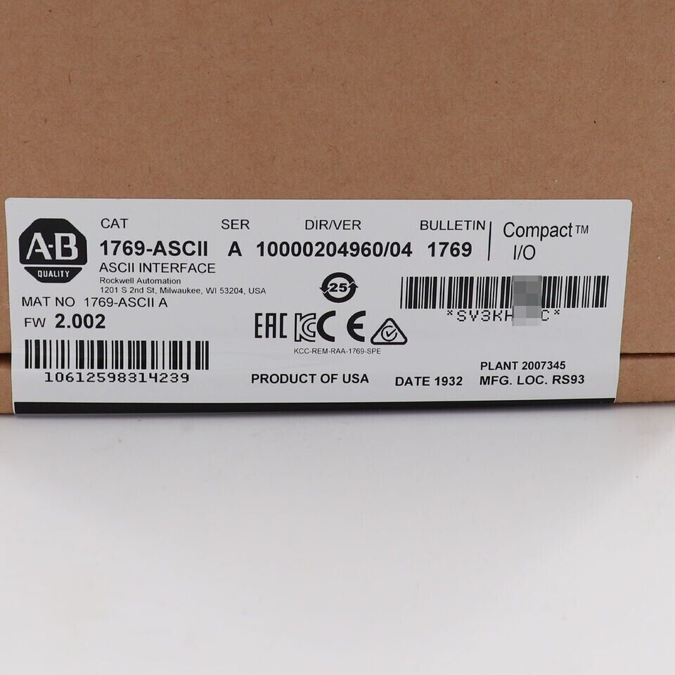 CompactLogix AB 1769-ASCII SER A - COMPACTLOGIX