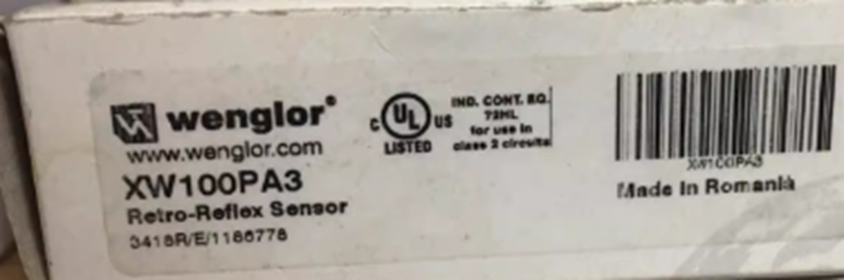 WENGLOR XW100 Mirror Reflection Photoelectric Sensor - WENGLOR