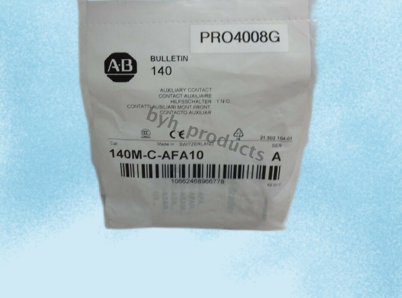 140M C AFA10 Aux Block for Allen-Bradley 140MCAFA10 New Sealed 1PC - ALLEN-BRADLEY