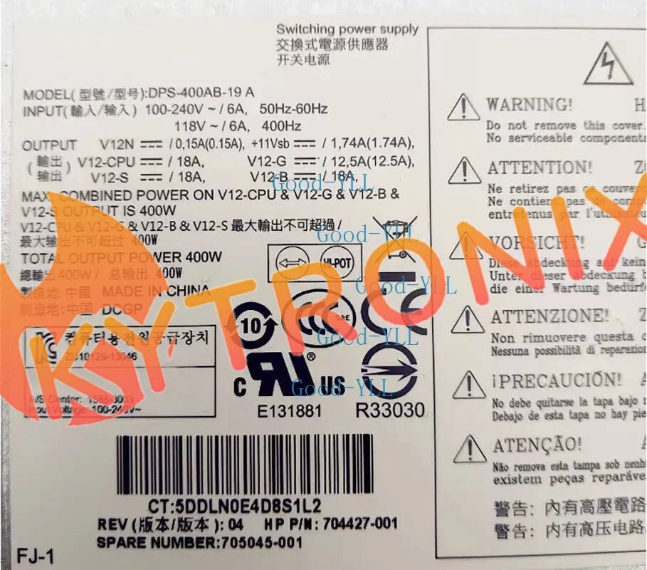1PC 704427-001 705045-001 DPS-400AB-19 A 400W For HP Z230 CMT Power Supply