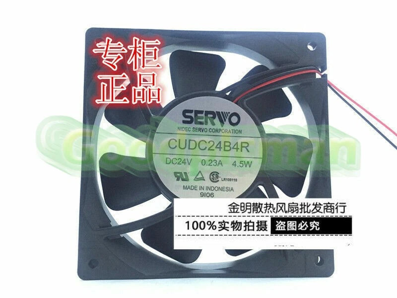 SERVO CUDC24B4R 12cm 12025 DC24V 0.23A 4.5W Chassis Industrial Cooling Fan #Y