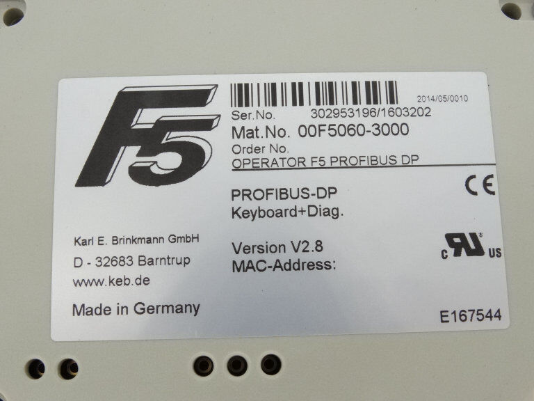 KEB CONTROL_PANEL 00.F5.060.3000 - KEB AUTOMATION