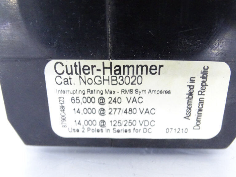Eaton GHB3020 Circuit Breaker - EATON