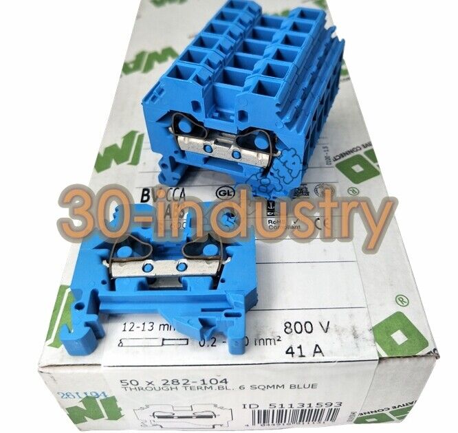 100pcs/pack NEW 282-104 2-Wire Self-Locking Terminal Block Connector - KOEED