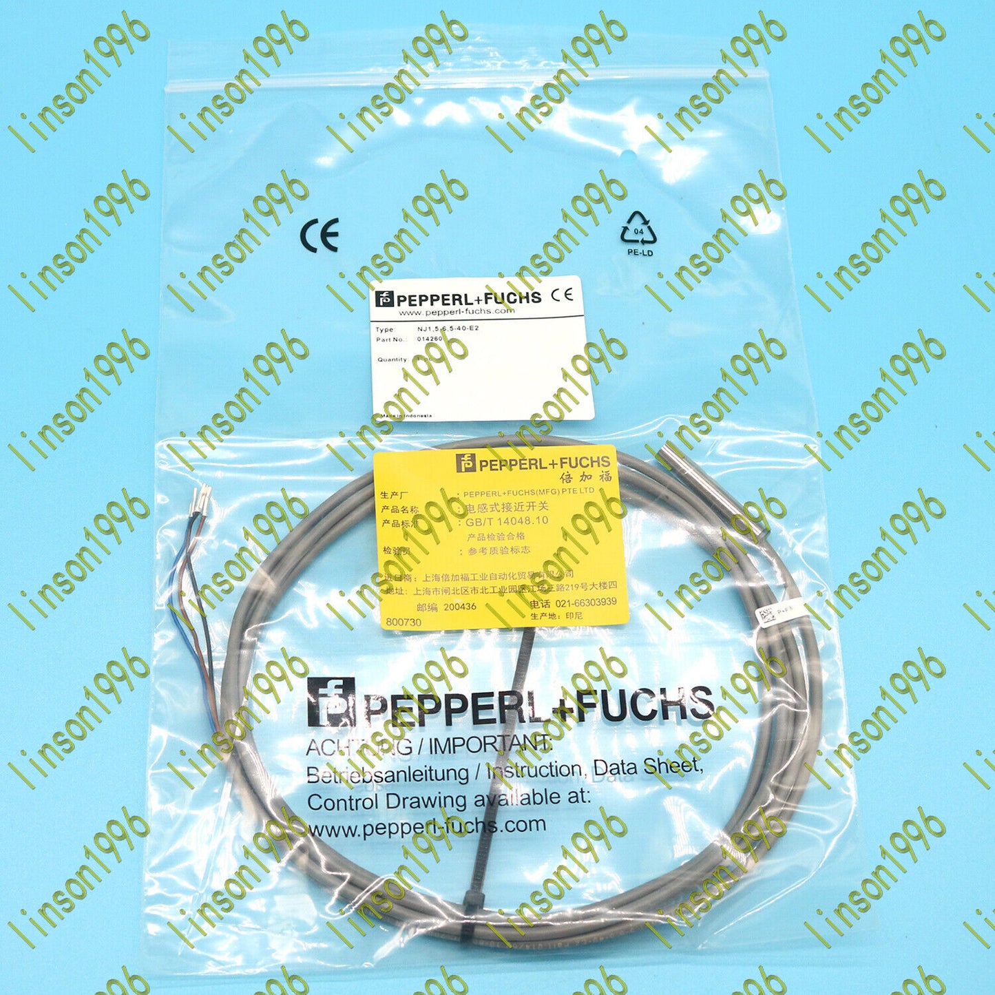 1PC Pepperl+Fuchs NJ1.5-6.5-40-E2 Stock - PEPPERL+FUCHS