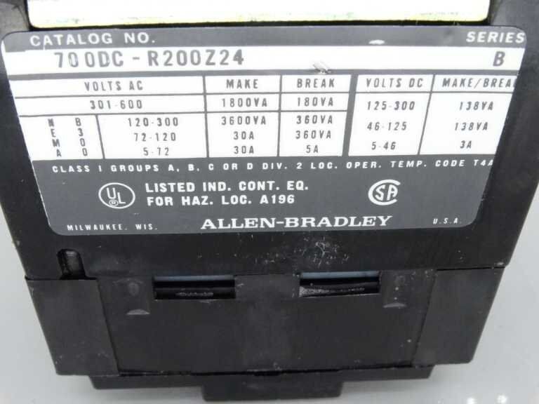 Allen Bradley 700DC-R200Z24 relay series b - ALLEN BRADLEY