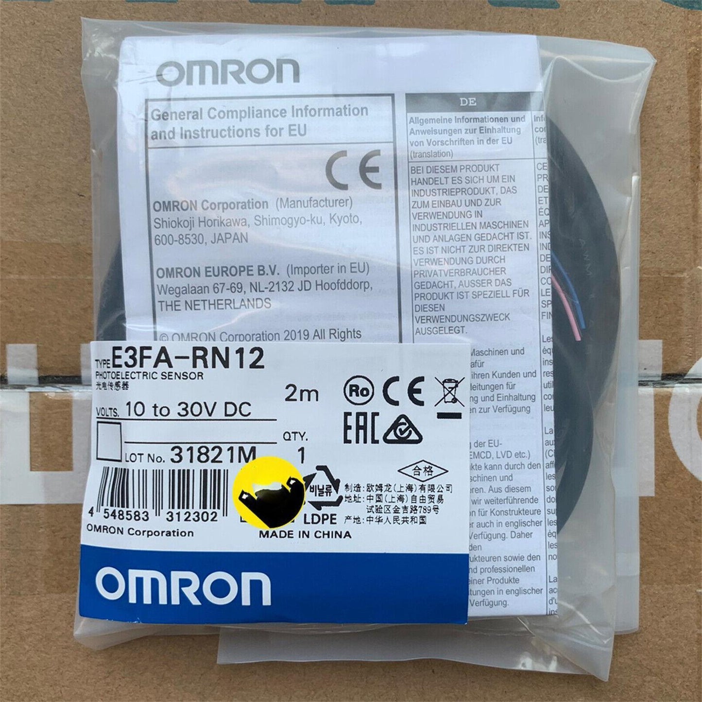 1PC Omron E3FA-RN12 E3FARN12 Photoelectric Sensor