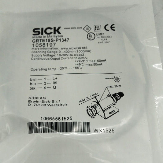 1-PC SICK GRTE18S-P1347 1058197 Photoelectric Switch Fast - SICK