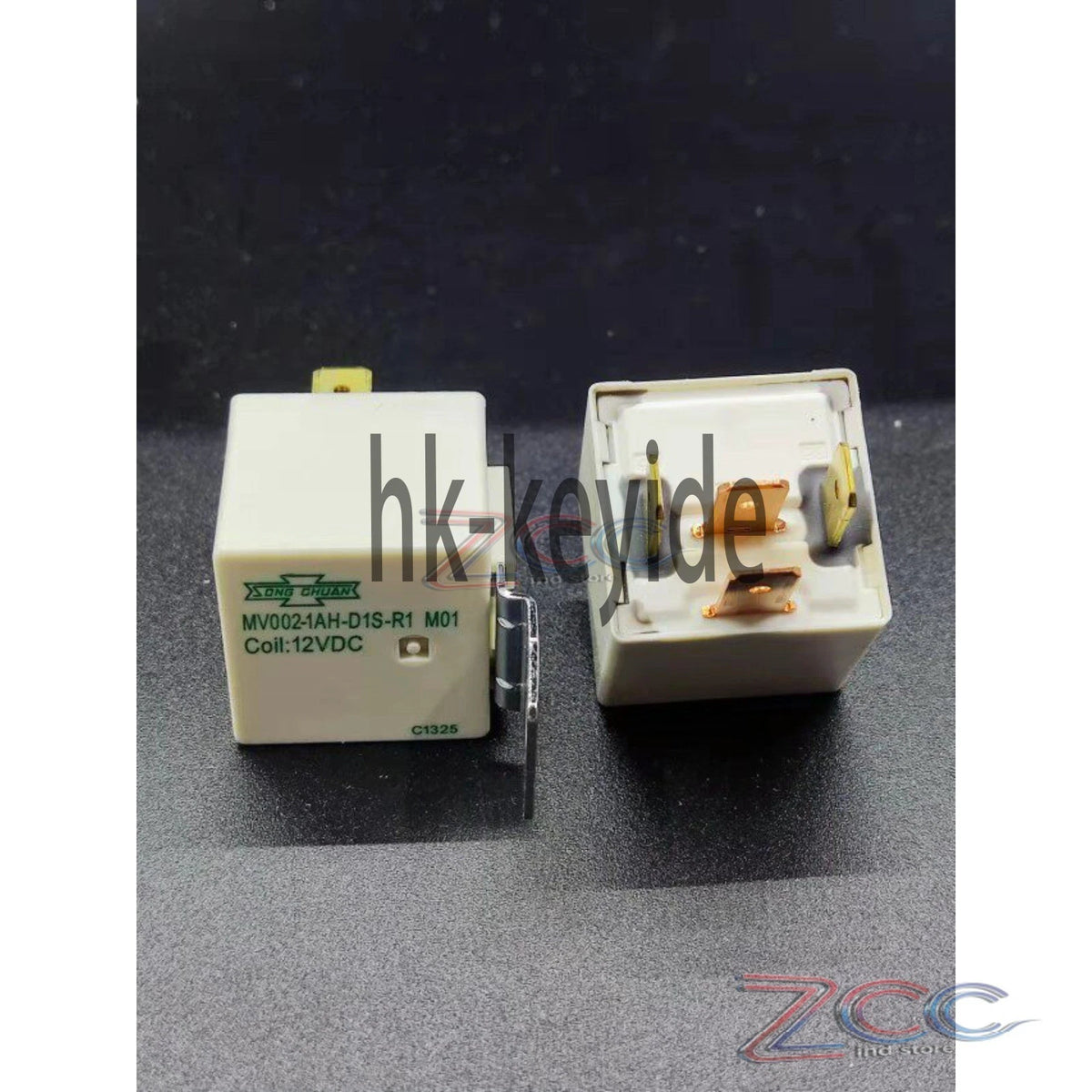2Pcs Automotive Relay 4Pins SPST MV002-1AH-D1S-R1 M01 12VDC