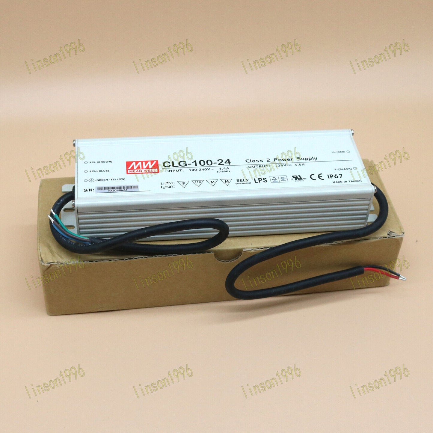 ONE MEAN WELL Power Supply CLG-100-24 24V 4A 1 Year - MEAN WELL
