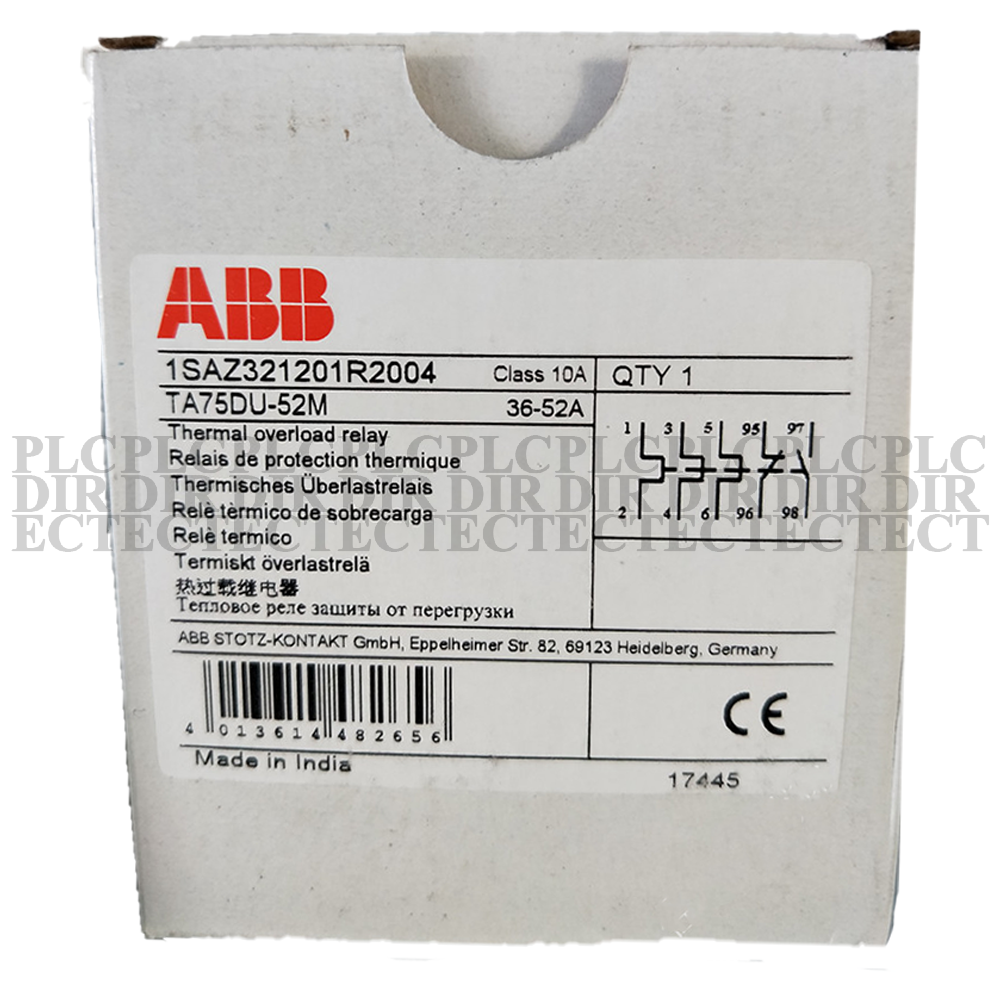 new ABB TA75DU-52M Thermal Overload Relay