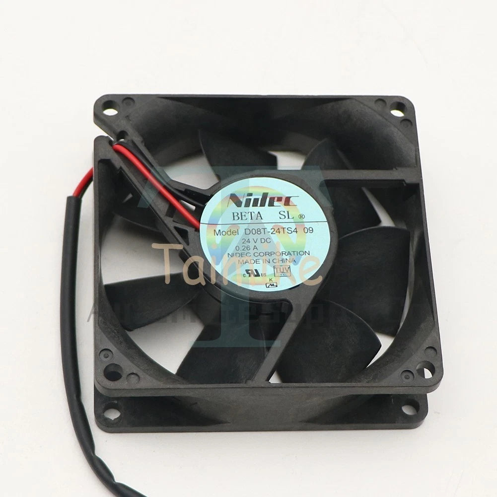 1PC 24V 0.26A 80X80X25MM 2wire D08T-24TS4 09 Double ball cooling fan