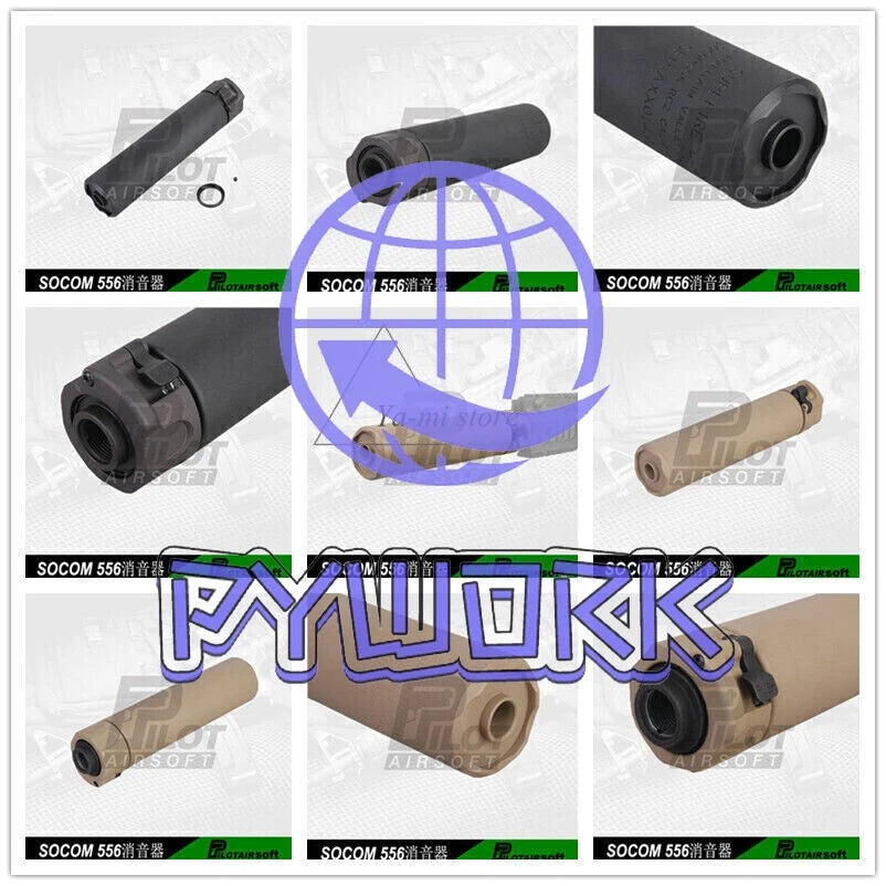 Soft Airsoft SOCOM 556 RC2 Suppressor - 14mm ccw CCW Water Soft Ammo Accessories