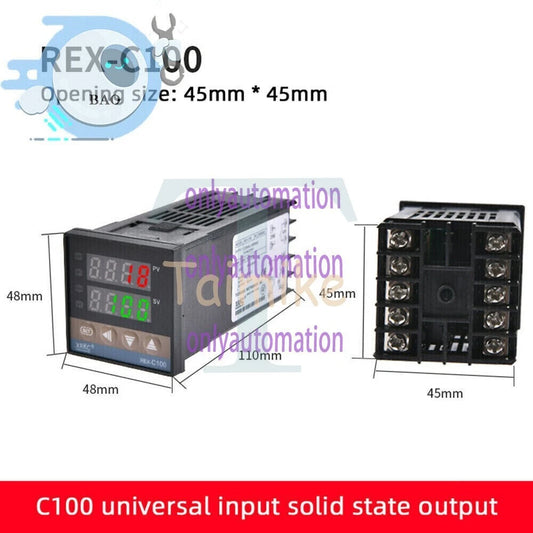 REX-C100 Digital PID Thermostat temperature Controller SSR output K Thermocouple