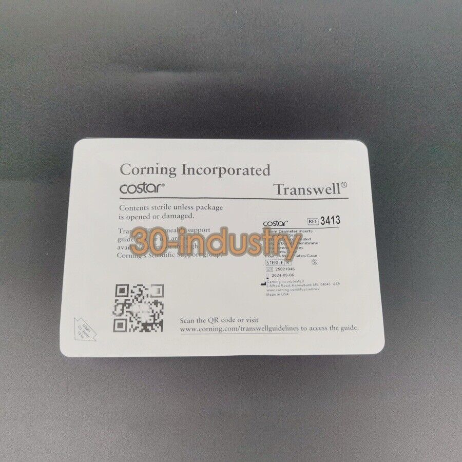 Corning 3413 Transwell Costar 24 Well Culture Plates, 0.4µm Pore Size - CORNING